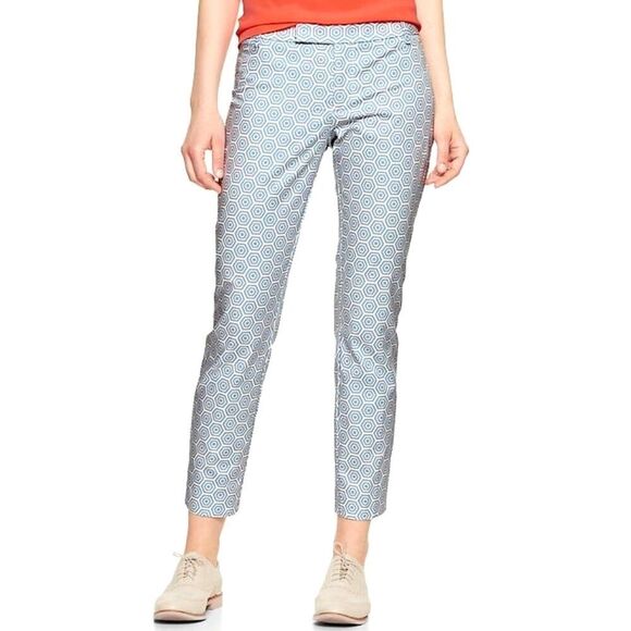 Gap Slim Cropped Pants Size 16 Geometric Print NWT - Picture 1 of 15